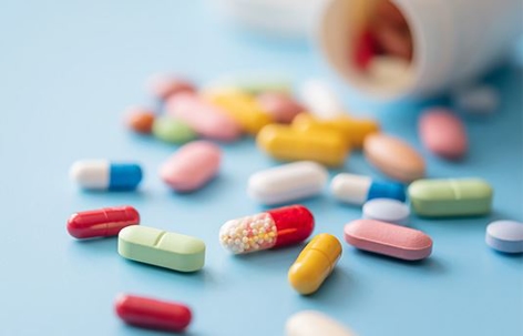 Pills on the counter